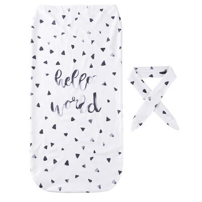 

2pcs Newborn Baby Letters Print Sleeping Bag Warm Swaddle Headband Suit