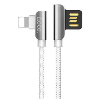 

HOCO U42 Double  Bending USB Charger Cable For IPHONE Android Elbow Data USB Cable Fast Charger-APPLE