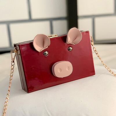 

Cute small bag female 2019 new wave fashion pig pig bag ins super fire wild shoulder slung small square bag