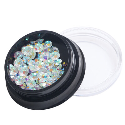 

Nail Art Rhinestone Clear Crystal AB Color Flatback Rhinestones Manicure