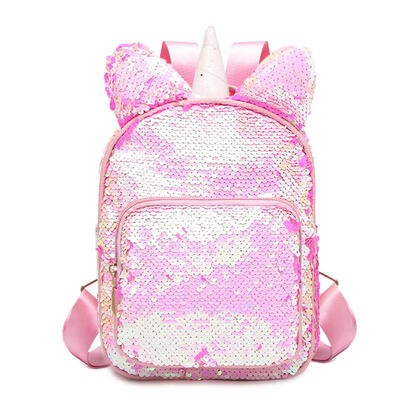 

Sequin Cute Girls School Bags 3D Novelty Cartoon Vertical Square Backpacks