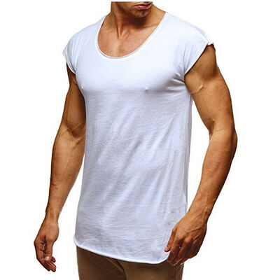 

SUNSIOM Summer Men Tee Shirt Slim Fit O Neck Short Sleeve Muscle Casual Tops Blouse