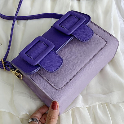 

Women 2019 spring&summer new contrast color casual fashion Joker shoulder slung nifty western style small square bag