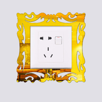 

5Pcs Mirror Flower Vine Light Switch Wall Decal Surround Sticker Mural Decor DIY