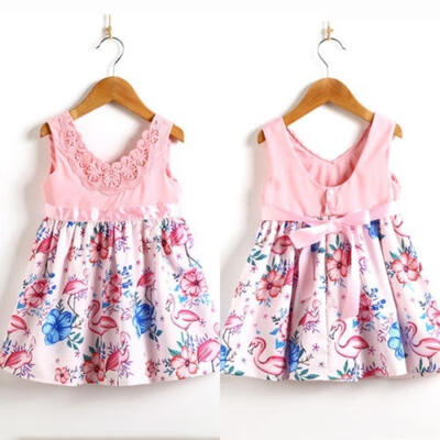 

Girls Kids Child Flower Sleeveless Dress Party Gown Bridesmaid Dress Sundress