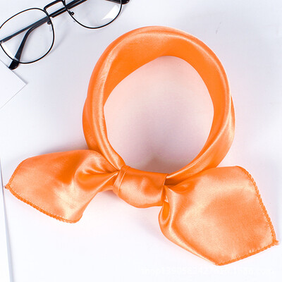 

New solid color silk scarf square female autumn&winter professional wear dance decoration gift wholesale satin small scarf