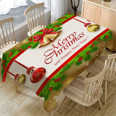 

Gobestart Christmas Decoration Table Cloth Rectangular Tea Table Cover Dining Home Decor