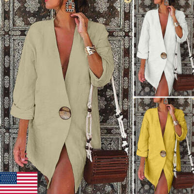 

US Fashion Women Suit Coat Business Blazer Long Sleeve Outwear Ladies Jacket