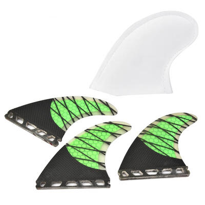 

Greensen FRP Carbon Fiber Surfing Fins FCS or Futures Surfboard Fin Tri Set Thruster Fins G5 Size