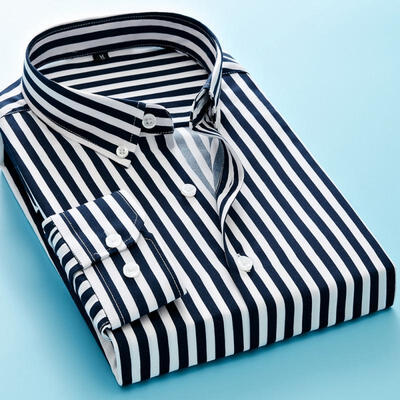 

Striped Button Down Shirts Regular Fit Long Sleeve Shirt Casual Tops For Men
