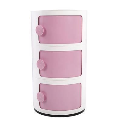

Three-layer Storage Cabinet Drawer Sets Storing Container Round Shape Sliding Door Home SupplyStorage Drawer