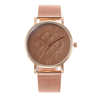 

RM Fashion Magnetic buckle Dazzling women Mesh Belt Watch ladies Quartz Analog