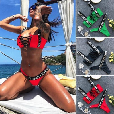 

Women Summer Swimwear Bikini Set Push-up Padded Bra Bathing Suit Swimsuit