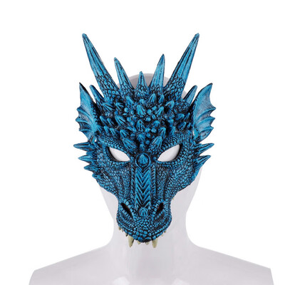 

3D Dragon Mask Half Face Mask Teens Halloween Costume Party Cosplay Decor