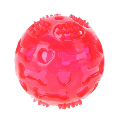 

Funny Pets Dog Cat Ball Chew Soft TPR Sound Play Fetch Training Teeth Toy