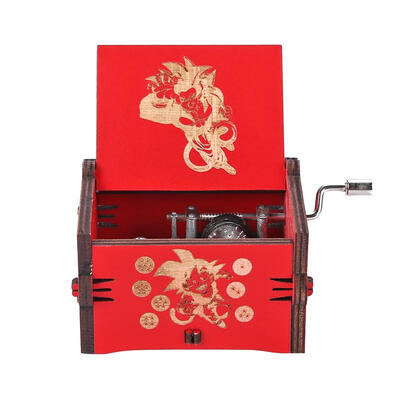 

Retro Wooden Hand Cranked Music Box Home Crafts Ornaments Children Gifts