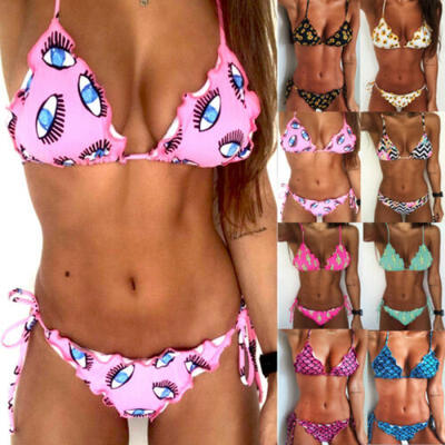 

US Womens Bikini Set Bandage Push-Up Padded Swimwear Swimsuit Bathing Brazilian