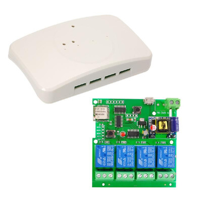 

eWeLink Smart Remote Control Wireless Switch Universal Module 4ch DC 5V AC85-220V Wifi Switch with Shell Timer Phone APP Remote Co