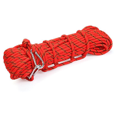 

Outdoor Safety Rope with Carabiner 10mm Escape Rope Fire Rescue for Camping Hiking