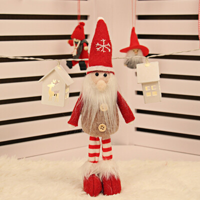 

〖Follure〗Retractable Christmas Santa Claus Snowman Deer Dolls Standing Figurine Tree