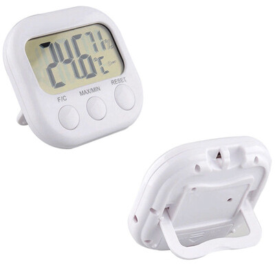 

Siaonvr Digital LCD Indoor Thermometer Hygrometer Gauge Clock Temperature Humidity Meter