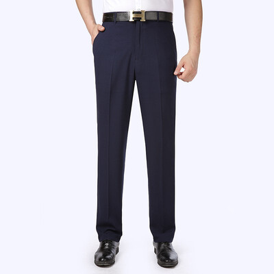 

WENGUANGUO Summer Thin Pleated Standard Edition Mens Pants 7929