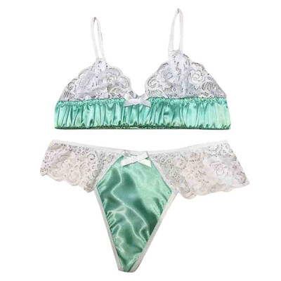 

Toponeto 2-Pc Women Sissly Sexy Deep V Lingerie Straps Bra&Panty Set Babydoll