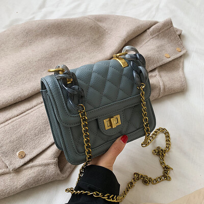 

Small fragrance rhombic chain bag female 2019 new tide wild Messenger bag chic mini Korean version of the small bag