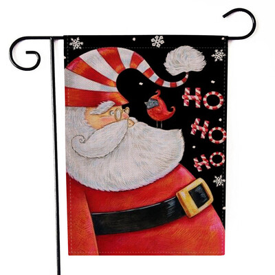 

Tailored Christmas Garden Flag Santa Claus Double Sided Banner Outdoor Lawn Decor Flag