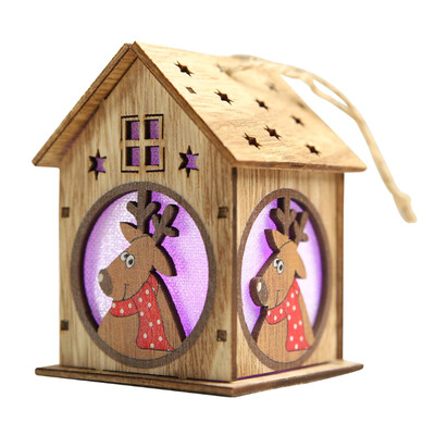 

Siaonvr Wood House Cute Christmas Tree Hanging Ornaments Holiday Decoration
