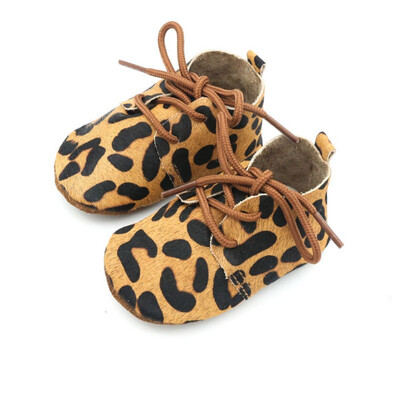 

Baby Boy Girl Leopard Print Soft Bottom Crib Shoes Size Born To 18 Months