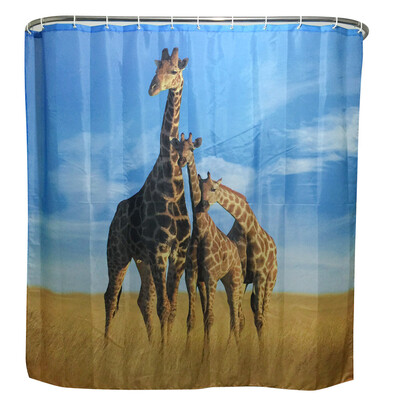 

3D Animal Printing Polyester Giraffe Shower Curtain 708 " 708