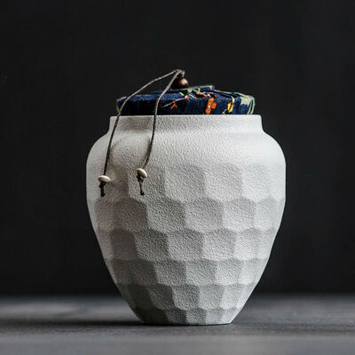 

Ceramic Coffee Tea Caddy Kitchen Food Storage Container Canister 780ml 26oz White