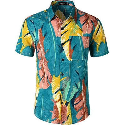 

Mens Summer Vintage Casual Dress Shirt Mens Floral Short Sleeve Shirts Tops Tee