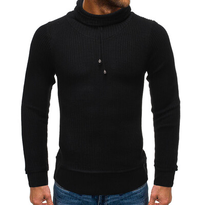

Toponeto Mens Autumn Winter Casual Pure Color O-Neck Long Sleeve Knitted Sweater Tops
