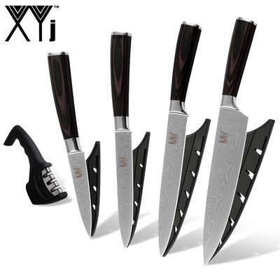 

XYJ 8 8 5 35 inch Stainless Steel Kitchen Knife 3 Stage Kitchen Knife Sharpener New Cooking Tools