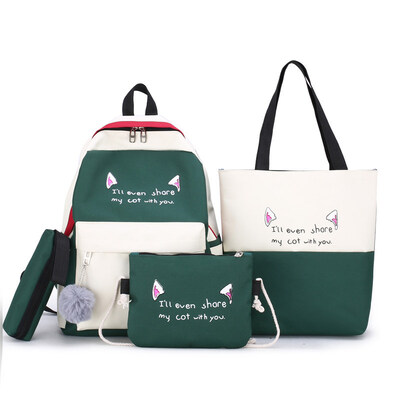

Four Kinds of GirlsBookbags Female Korean Version High School Campus Students Backpack Simple Ins Wind Shoulder Bags