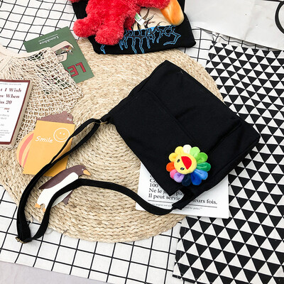 

Ins canvas bag female messenger bag ancient feeling girl college students Joker Korean single shoulder canvas bag