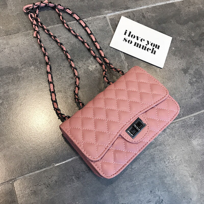 

Girls small bag new Korean fashion casual rhombic chain shoulder Messenger bag small square bag tide