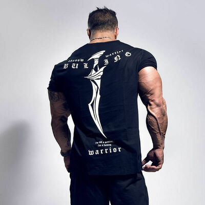 

Men Gym Slim Short Sleeve Fitness Muscle Tee Sport T-Shirt BodyBuilding Tops