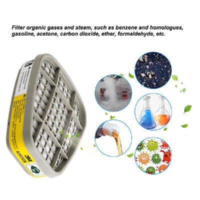 

2Pcs 3M 6002 Acid Gas Cartridge for Full Facepieces 6000 7000 Respirators Accessories Personal Protective Equippment for Chlorine