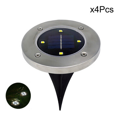 

Siaonvr 4Pcs 4LED Solar Power Buried Light Under Ground Lamp Outdoor Path Garden Decking