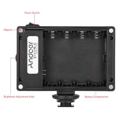 

Andoer AD-96 Mini Portable On-camera LED Video Fill-in Light Panel 5500K 3200K CRI85 with White & Orange Filters for Canon Niko