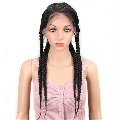 

Noble Synthetic Lace Front Wig 1bColor Baby Hair 26" Hair Synthetic Lace Front Box Braids Wigs