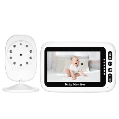 

43 Inches Color LCD Wireless Digital Video Baby Monitor with Lullabies Infrared Night Vision Two-way Talk Back Nursing Reminder B
