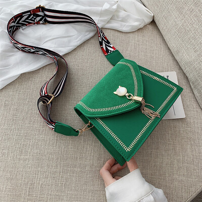 

Ins Advanced Sensory Scrubs Broadband Womens Bag 2019 New Bag Korean Joker Retro Bag Single Shoulder Messenger Bag