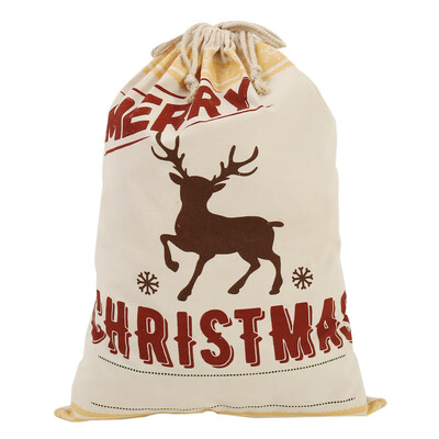 

2020 New Year Gift Santa Sacks Personalized Large Santa Claus Bag Custom Christmas Linen Gift Bags Drawstring Cotton Santa