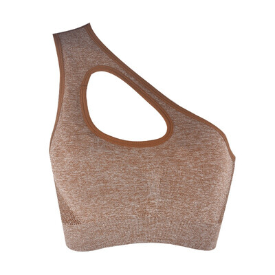 

Sexy One Shoulder Sports Bra Women Fitness Yoga Bras Padded Sport Underwear
