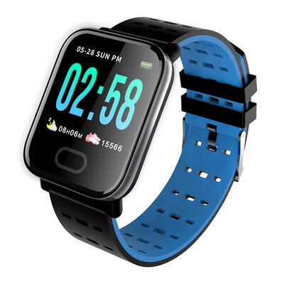A6 Heart Rate Blood Pressure Monitor Pedometer IP67 Waterproof Smartwatch