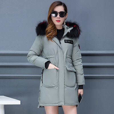 

Tailored Fashion Women Outerwear Long Sleeve Zipper Tops Hooded Button Cotton-padded Coat